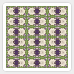 Green and Lavender Bill looking Pattern - WelshDesignsTP003 Sticker